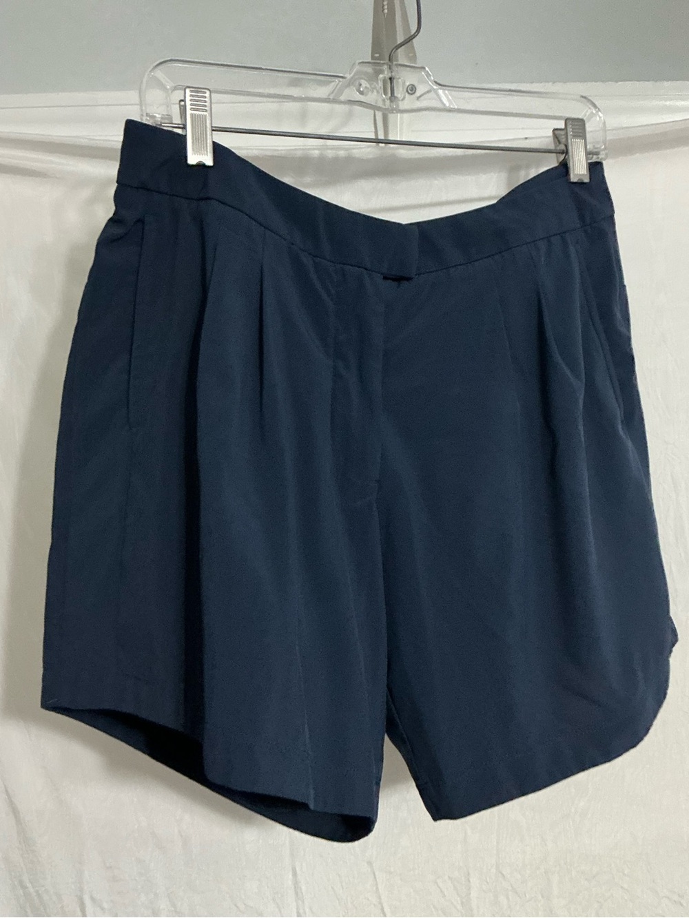 Nike Navy Pleated Athletic Shorts